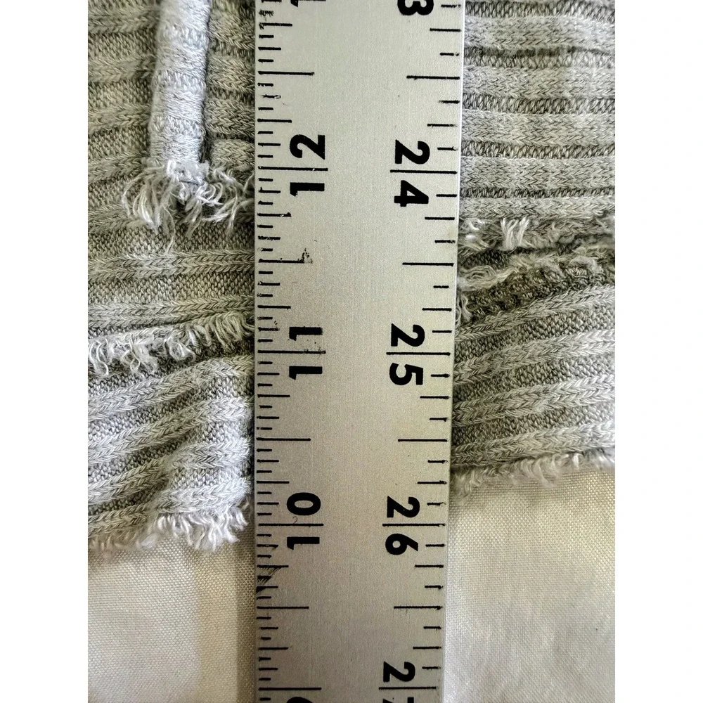 Free People We The Free Medium Gray Lover Rib Cowl Neck Split Back Boho Tunic